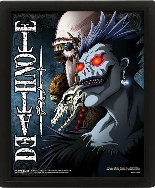 3D Lenticular Poster In Cornice 23,5x28,5cm Death Note. Shinigami
