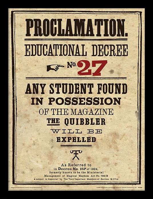 Harry Potter Educational Decree No. 27