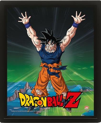 3D Lenticular Poster 25x20 Cm. Dragon Ball Z: Pyramid - Power Levels Increased