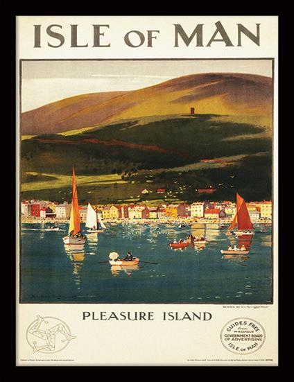 Stampa in cornice 30 x 40 cm Isle Of Man. Pleasure Island