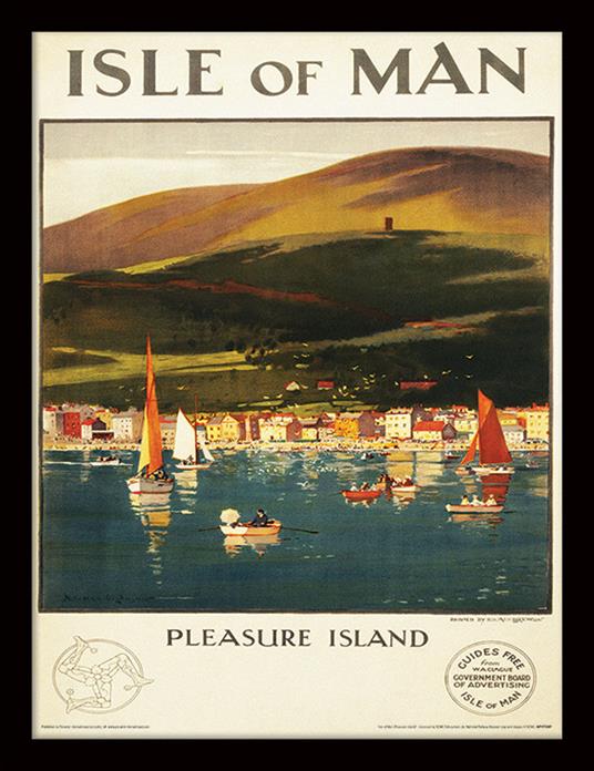 Stampa in cornice 30 x 40 cm Isle Of Man. Pleasure Island