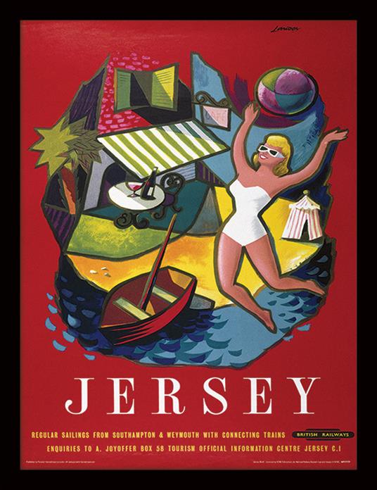 Stampa in cornice 30 x 40 cm Jersey. Red