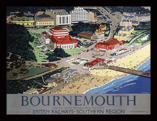 Stampa in cornice 30 x 40 cm Bournemouth. Beach