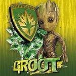 Stampa Su Tela Guardians Of The Galaxy Vol. 2 Groot Sheild 40X40
