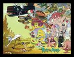 Stampa In Cornice 30X40 Cm Rick And Morty. Creature Barrage
