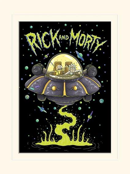 Stampa 30X40 Cm Rick And Morty. Ufo