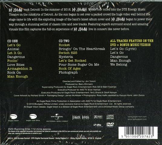 And There Will Be a Next Time. Live from Detroit - CD Audio + DVD di Def Leppard - 2