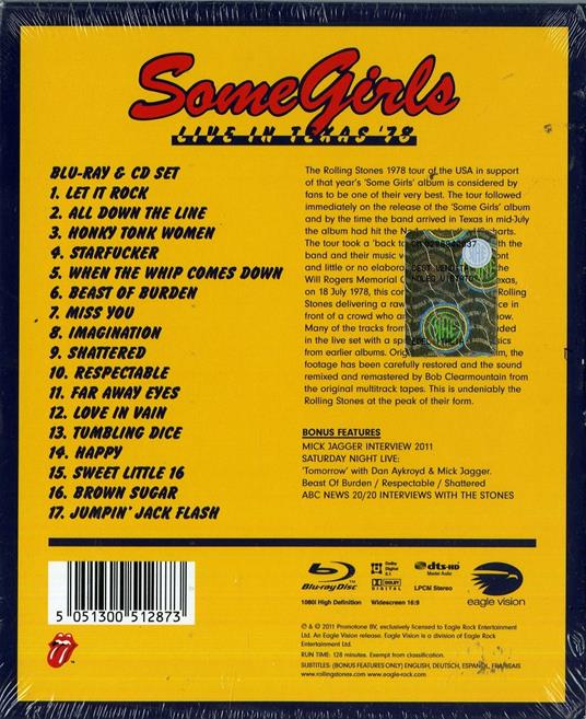 Some Girls. Live in Texas '78 - CD Audio + Blu-ray di Rolling Stones - 2