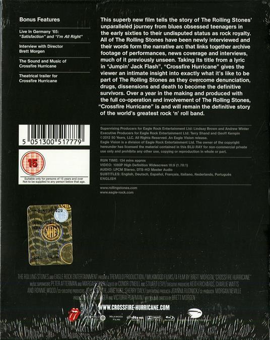 The Rolling Stones. Crossfire Hurricane (Blu-ray) - Blu-ray di Rolling Stones - 2