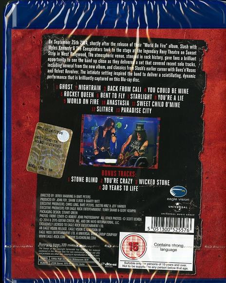 Slash. Live at the Roxy 25.9.2014 (Blu-ray) - Blu-ray di Slash - 2