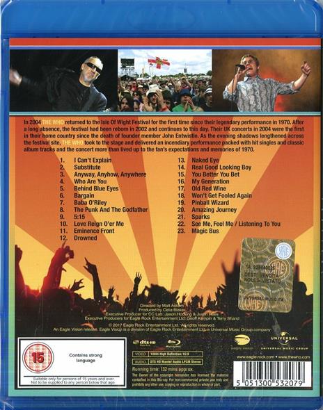 The Who. Live at the Isle of Wight (Blu-ray) - Blu-ray di The Who - 2