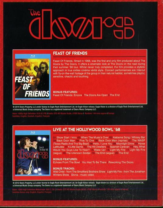 Feast of Friends - Live at the Bowl ’68 (2 Blu-ray) - Blu-ray di Doors - 2