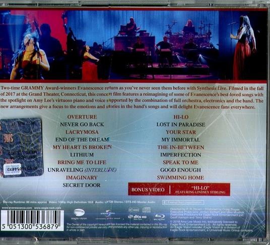 Synthesis Live - CD Audio + Blu-ray di Evanescence - 2