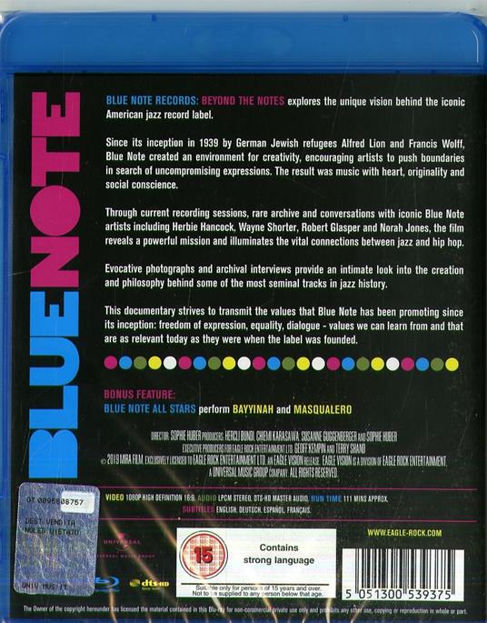 Blue Note Records Beyond the Note (Blu-ray) - Blu-ray di Art Blakey,John Coltrane,Ambrose Akinmusire - 2