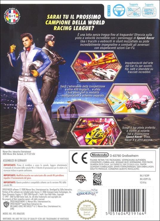 Warner Bros Speed Racer videogioco Nintendo Wii Basic ITA - 11