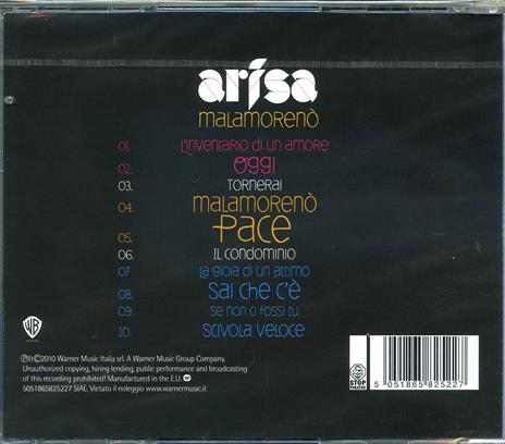 Malamorenò - CD Audio di Arisa - 2