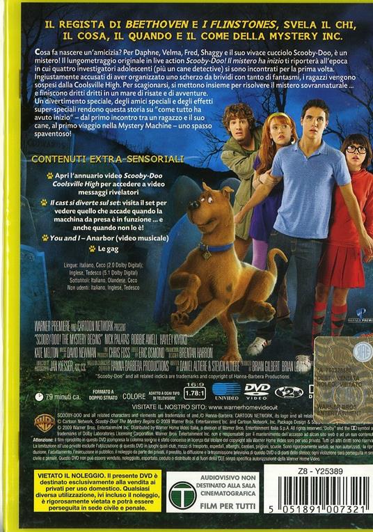 Scooby-Doo. Il mistero ha inizio di Brian Levant - DVD - 2