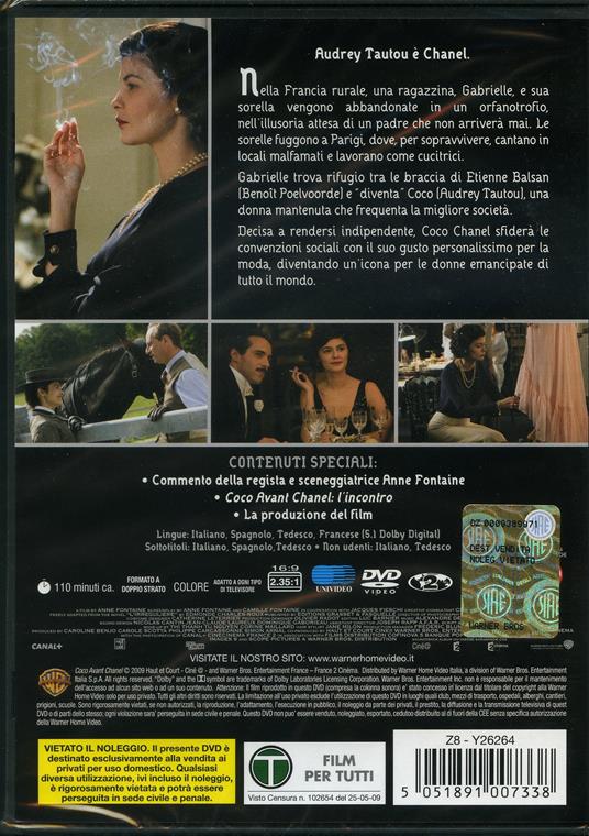 Coco avant Chanel. L'amore prima del mito di Anne Fontaine - DVD - 2