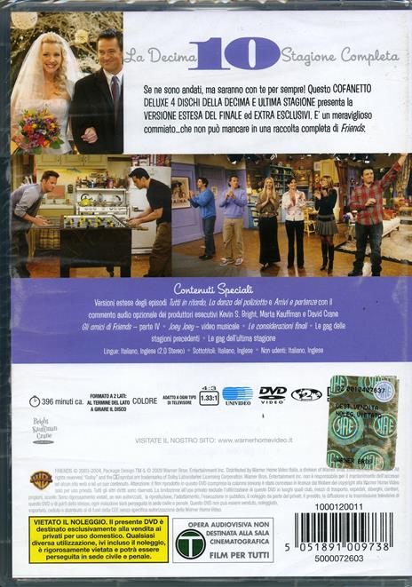 Friends. Stagione 10 (4 DVD) - DVD - 2