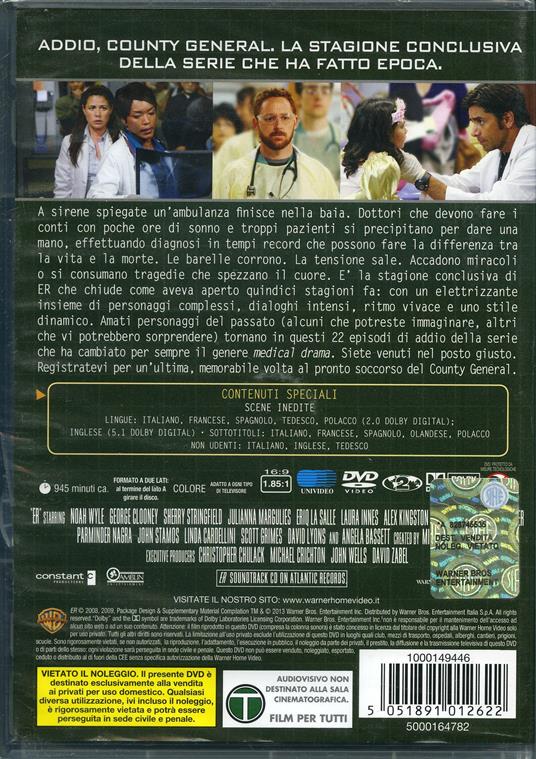 ER Medici in prima linea. Stagione 15 (3 DVD) - DVD - 3