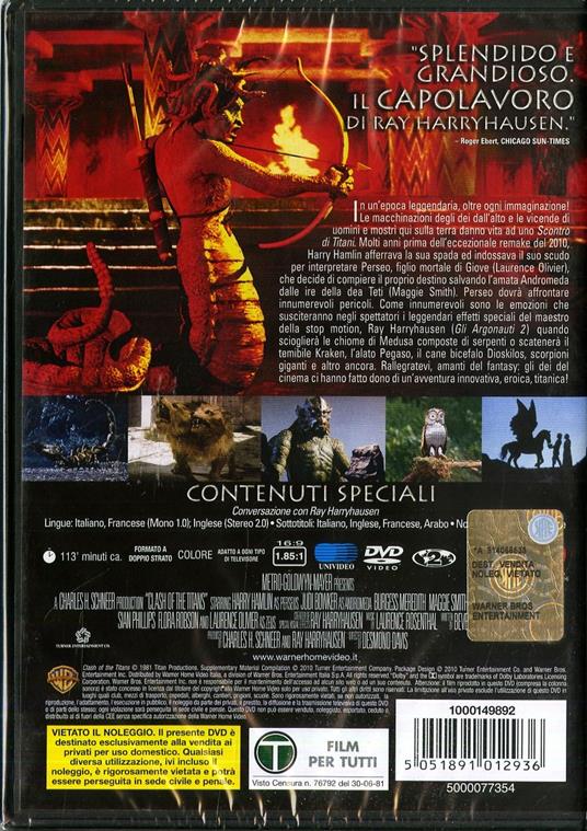 Scontro di Titani di Desmond Davis - DVD - 2