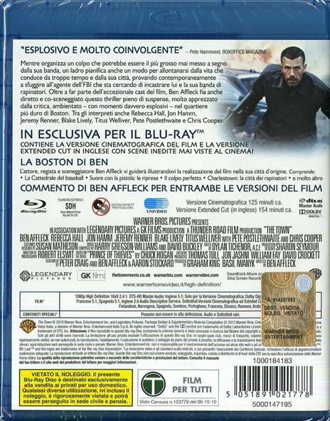 The Town (Blu-ray) di Ben Affleck - Blu-ray - 2