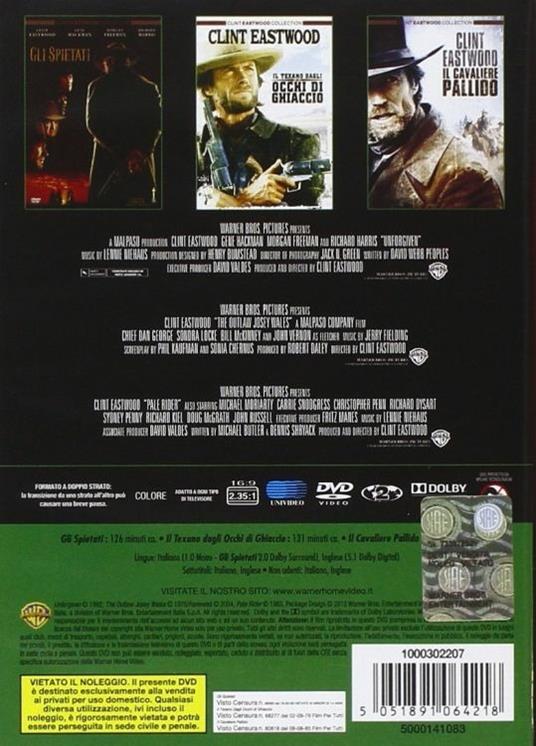 Clint Eastwood Collection. Gli spietati. Il cavaliere... (3 DVD) di Clint Eastwood - 2