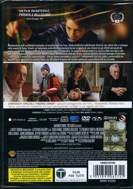 Molto forte, incredibilmente vicino di Stephen Daldry - DVD - 2