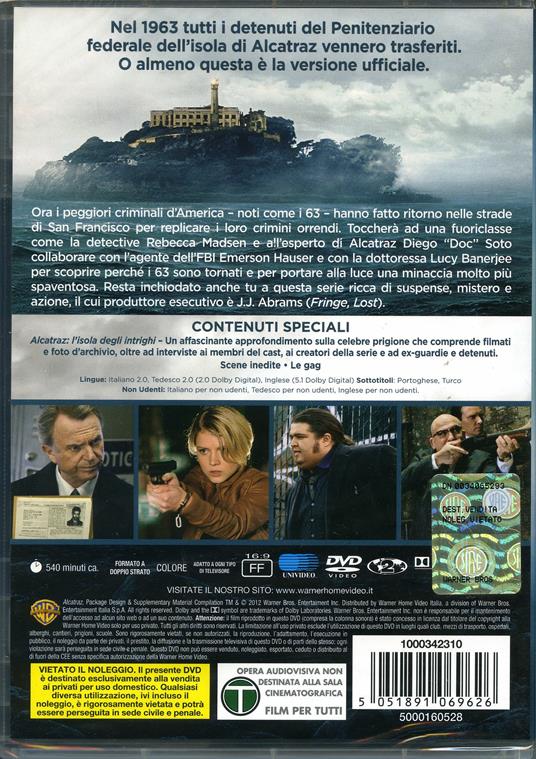 Alcatraz. La serie completa (3 DVD) di Jack Bender,Paul A. Edwards - DVD - 2