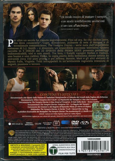 The Vampire Diaries. Stagione 1. Serie TV ita (5 DVD) di Marcos Siega,John Dahl,Guy Ferland,Kevin Bray - DVD - 2