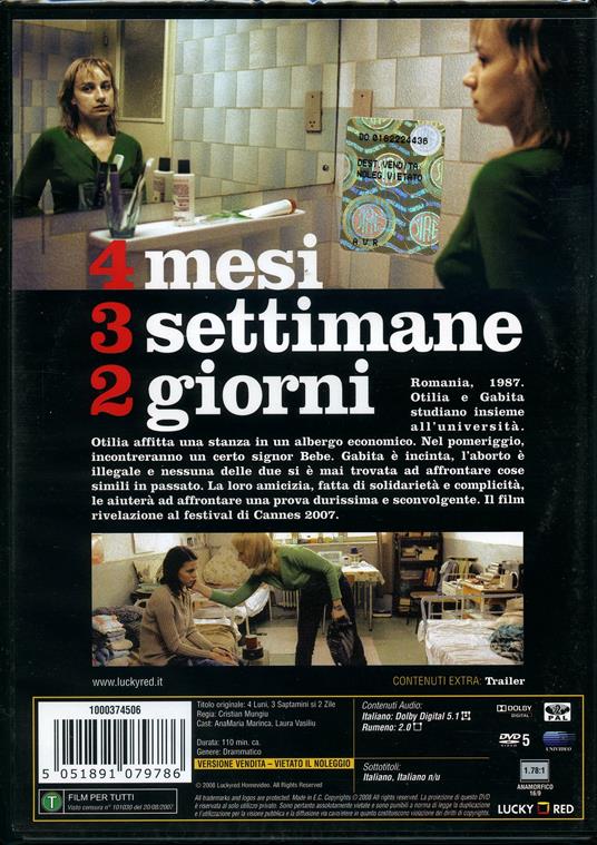 4 mesi, 3 settimane, 2 giorni di Cristian Mungiu - DVD - 2