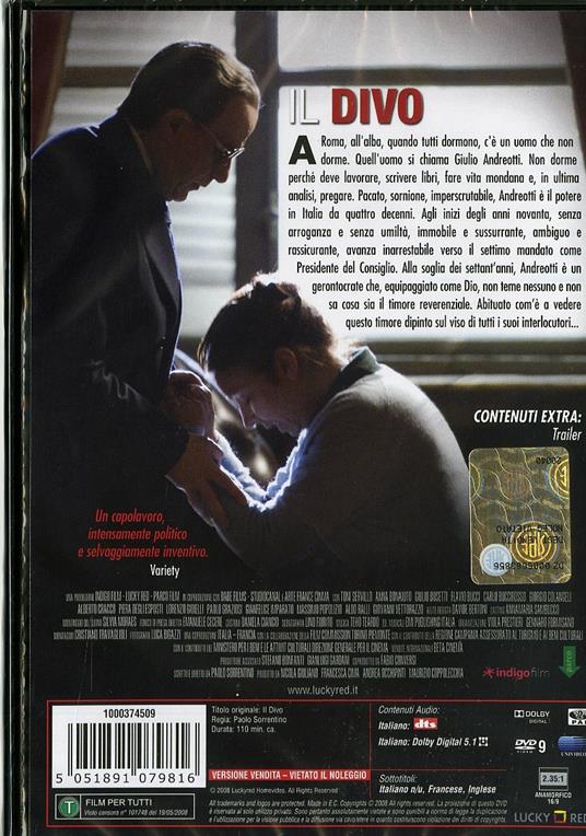 Il divo di Paolo Sorrentino - DVD - 2