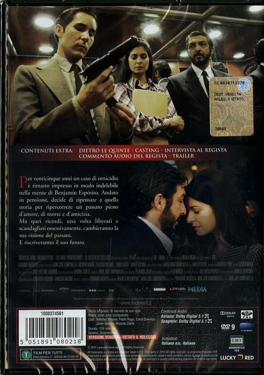 Il segreto dei suoi occhi di Juan José Campanella - DVD - 2