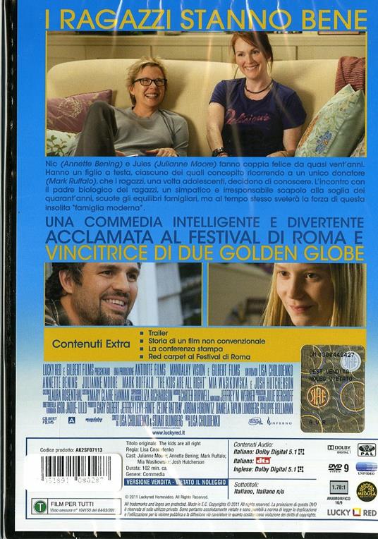 I ragazzi stanno bene di Lisa Cholodenko - DVD - 2