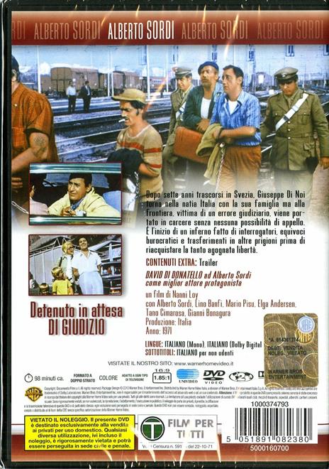 Detenuto in attesa di giudizio di Nanni Loy - DVD - 2