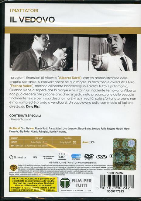 Il vedovo di Dino Risi - DVD - 2