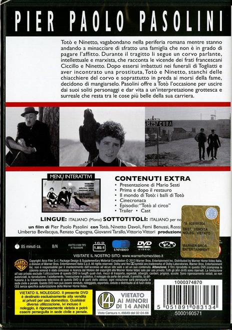 Uccellacci e uccellini di Pier Paolo Pasolini - DVD - 2