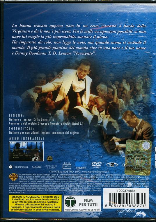 La leggenda del pianista sull'oceano di Giuseppe Tornatore - DVD - 2