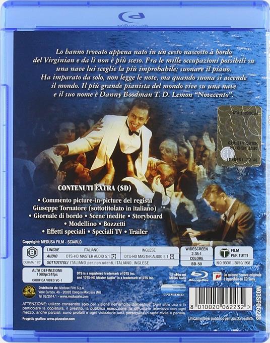 La leggenda del pianista sull'oceano di Giuseppe Tornatore - Blu-ray - 2