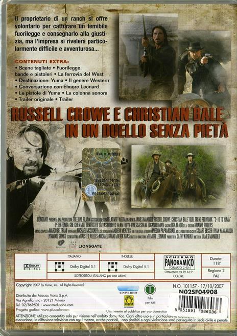 Quel treno per Yuma di James Mangold - DVD - 2