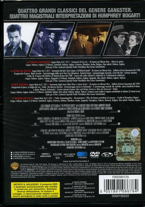 4 grandi film. Gangsters con Humphrey Bogart (4 DVD) di Lloyd Bacon,John Huston,Anatole Litvak,Archie Mayo - 2