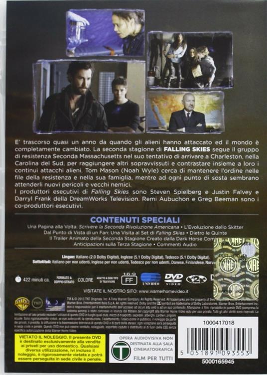 Falling Skies. Stagione 2 (3 DVD) di Greg Beeman,Michael Katleman,Miguel Sapochnik - DVD - 2