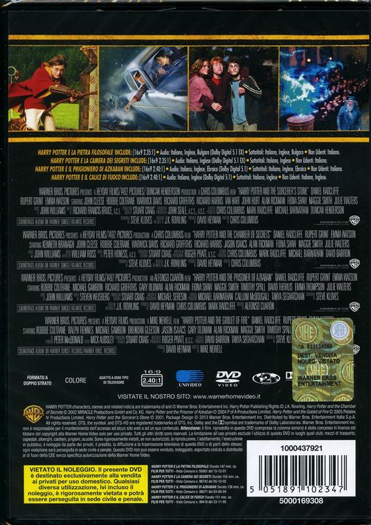 Harry Potter. 4 grandi film. Vol. 1 (4 DVD) di Chris Columbus,Alfonso Cuaron,Mike Newell - 2