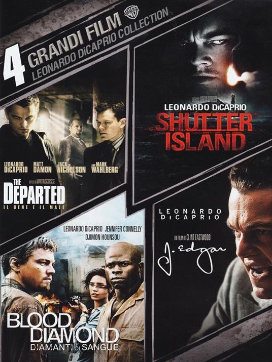 4 grandi film. Leonardo DiCaprio (4 DVD) di Clint Eastwood,Martin Scorsese,Edward Zwick
