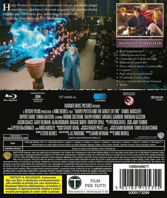 Harry Potter e il calice di fuoco di Mike Newell - Blu-ray - 2
