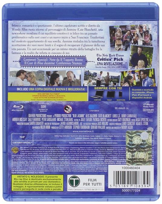 Blue Jasmine di Woody Allen - Blu-ray - 2