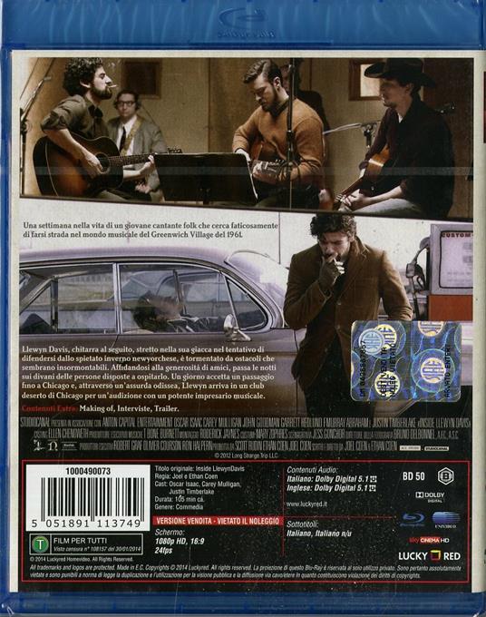 A proposito di Davis di Ethan Coen,Joel Coen - Blu-ray - 2