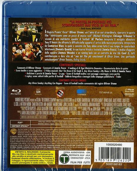 Ogni maledetta domenica<span>.</span> Special Edition. 15° anniversario di Oliver Stone - Blu-ray - 2