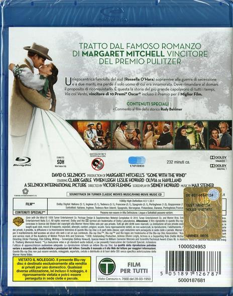 Via col vento di Victor Fleming - Blu-ray - 2