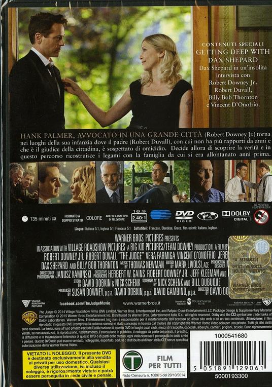 The Judge di David Dobkin - DVD - 2